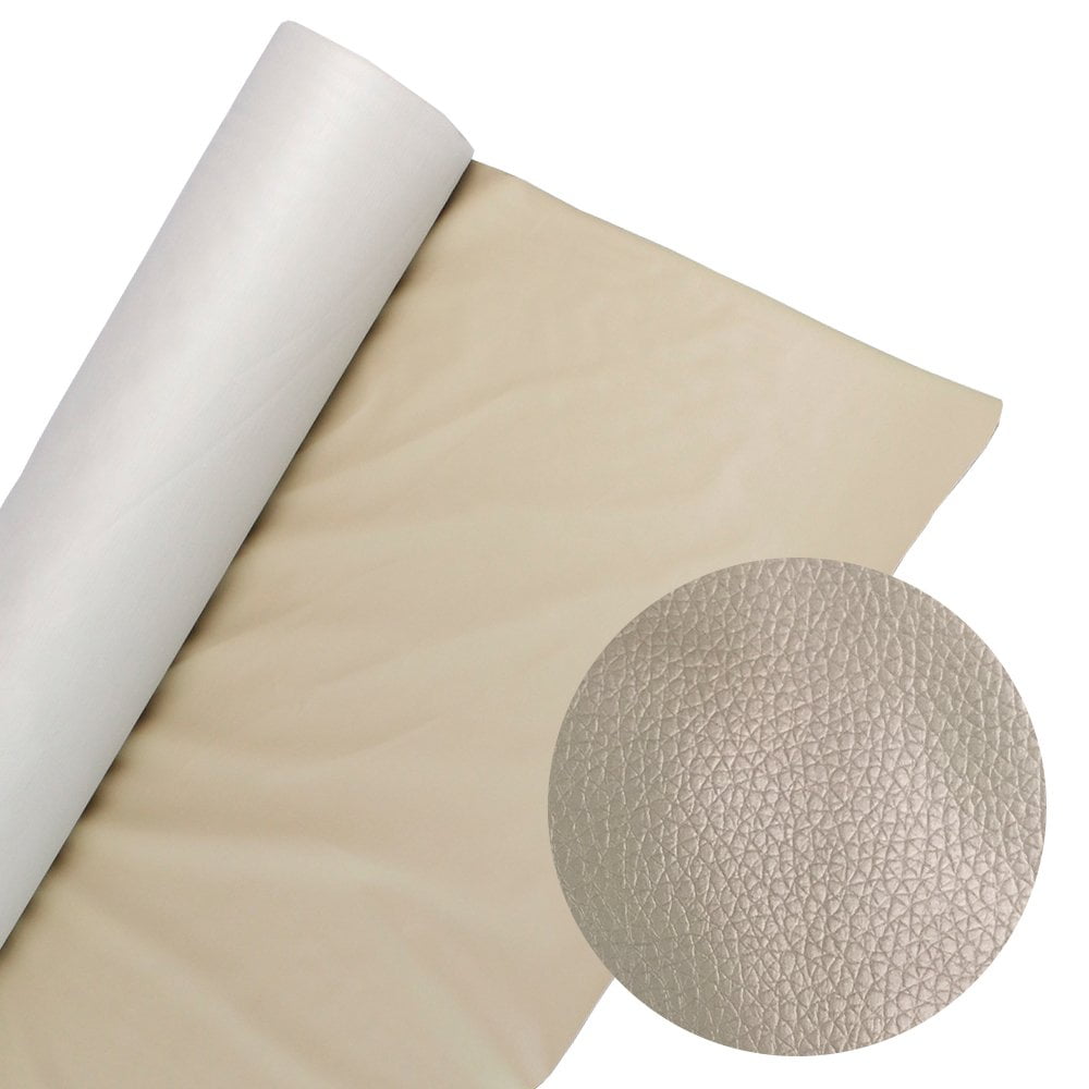 Automotive Boat Marine Outdoor Replace Vinyl Fabric Upholstery Faux Leather 54 inW (7Yard, Beige)