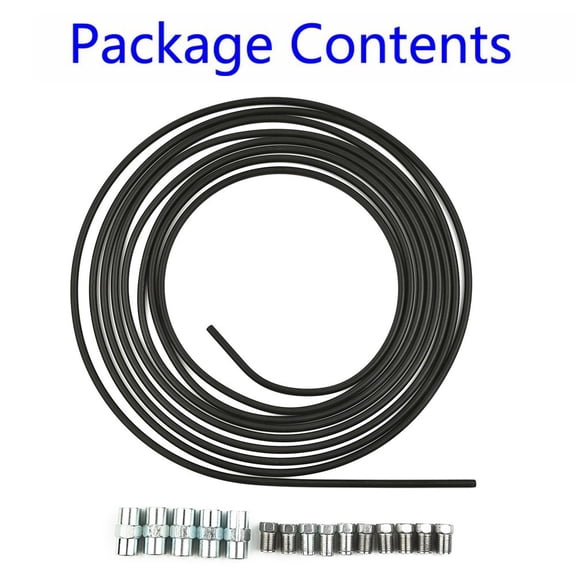 Automotive Brake Line 5m Length Steel Material 4.75mm Diameter with Plastic Coating and 10 M10x1 Threaded Fittings