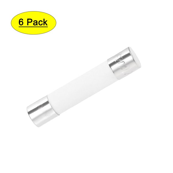 Automotive Cartridge Fuses 20A 250V 6x30mm Ceramic Fast Blow Replacement 6Pcs