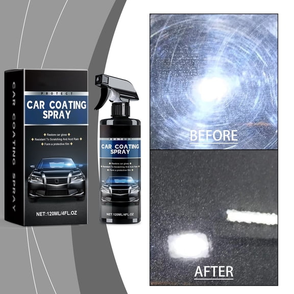 Automotive Ceramic Glass Coating Agent, Car Window Rain Proof Bright Glass Coating Spray, High Protection Hydrophobic Cleaner for Windshield and Auto Glass