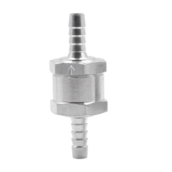 Automotive Check Valve, 6mm Aluminum Alloy Fuel One-Way Check Valve for Brake Booster, Water & Fuel Systems