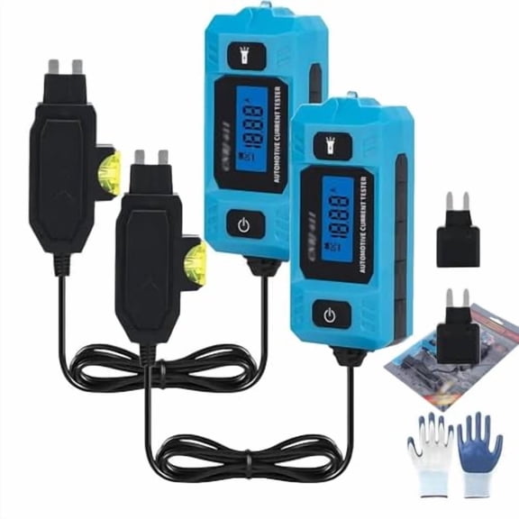 Automotive Circuit Fault Probe Tester,20a 48v High-Precision Current Tester, Car Circuit Tester, Car Relay Fuse Blade Checker with Led Display & Front Lighting
