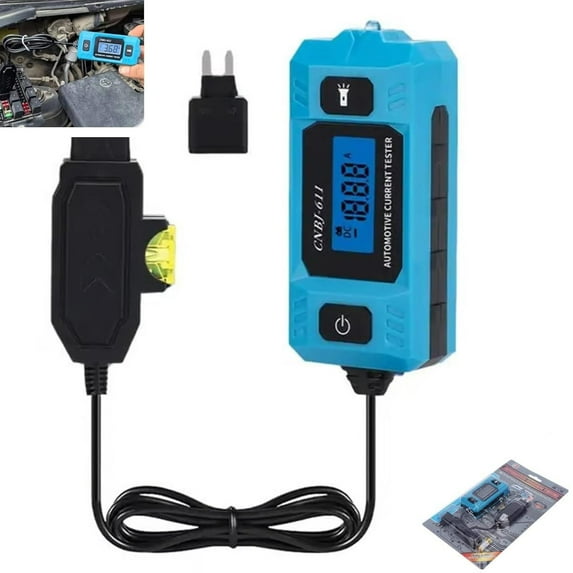 Automotive Circuit Fault Probe Tester, Automotive Open & Short Finder, Car Relay Fuse Blade Checker, 20A 48V Wire Tracer with LED Display and Lighting, Portable High-Precision Current Tester(1PC)