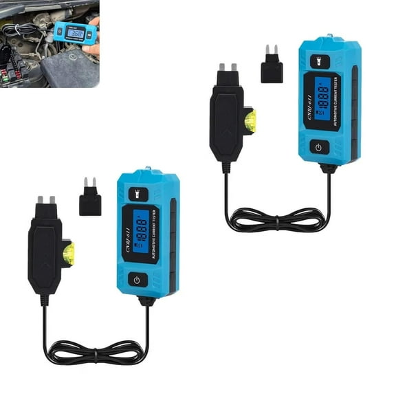 Automotive Circuit Fault Probe Tester, High-Precision Current Tester, 20A 48V Car Relay Fuse Blade Checker, Built-in Front Light with Blue Backlit LCD Screen