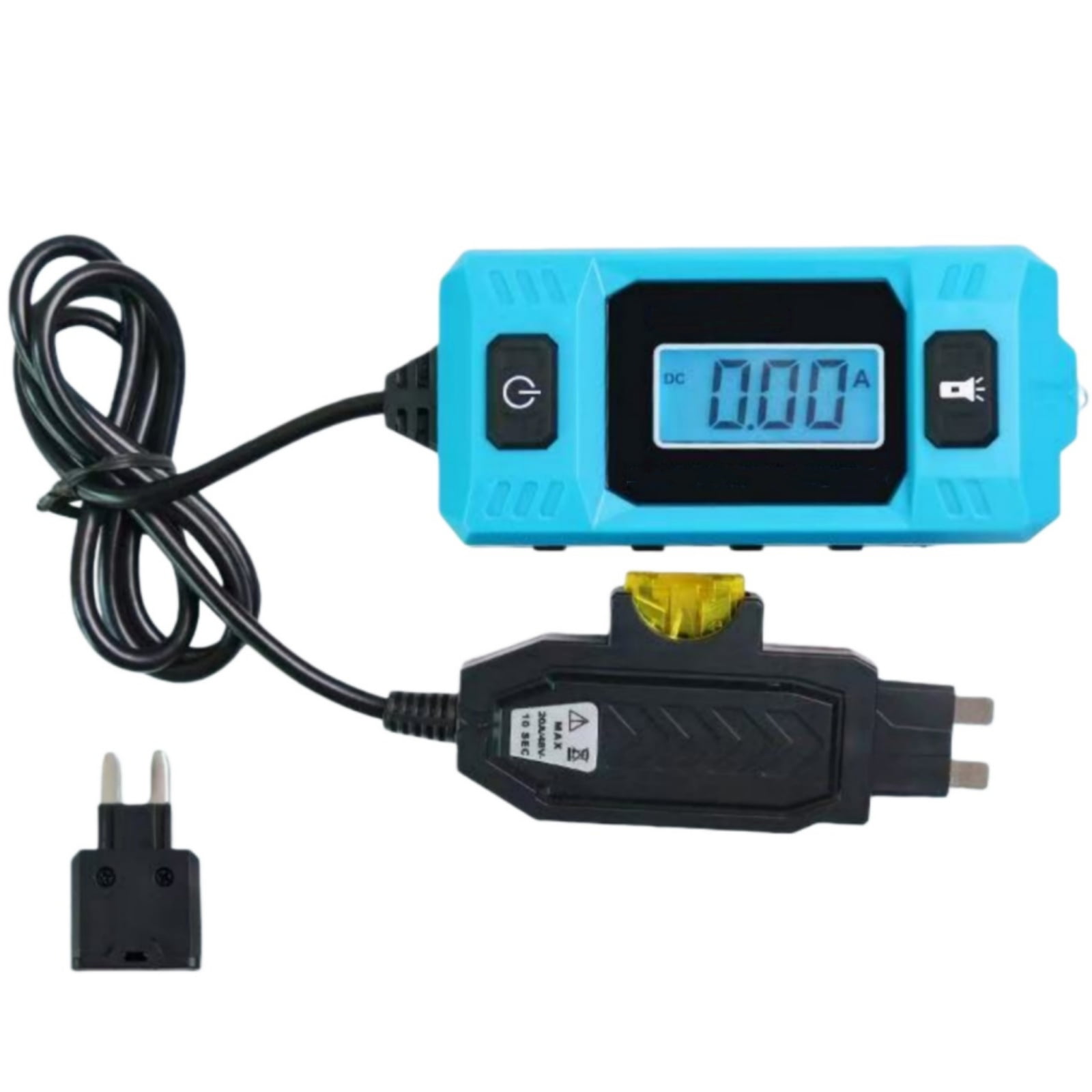 Automotive Circuit Fault Probe Tester with LCD Display, High-Precision Current Tester, 20A 48V Car Relay Fuse Blade Checker, Portable Open & Short Finder for Car and Truck