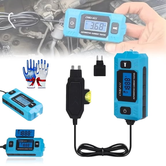 Automotive Circuit Fault Probe Tester, Portable High-Precision Current Tester, 20A 48V Car Relay Fuse Blade Checker Car Relay Fuse Blade Checker 2-in-1 Wire Tracer Electrical with LED Display(1pcs)