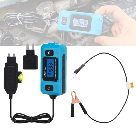 Automotive Circuit Fault Probe Tester, Portable High-Precision Current Tester, 20A 48V Wire Tracer with LED Display and Lighting, Automotive Open & Short Finders, Car Relay Fuse Blade Checker