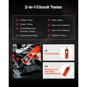 Automotive Circuit Tester Kit,8 - 35 DCV Power Circuit Probe Tester with TFT Color Display&Lighting,2-in-1 Electrical Automotive Power Tester Probe with 19.7 ft/6 m Extension Cable