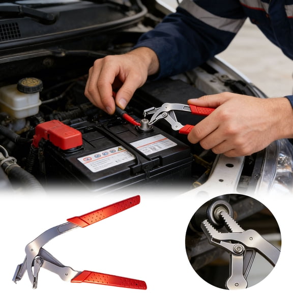Automotive Clip Heavy Duty Removal Pliers Lever-Assisted Fastener Remover Tool Four-Point Support Trim Clip Puller for Car Door Panels, Interior Trim & Battery Terminals
