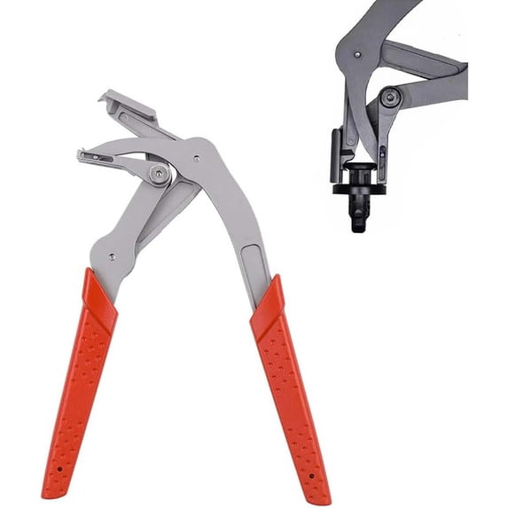 Automotive Clip Removal Tool, Heavy Duty Car Fastener Remover Pliers for Door Panels, Dashboards, Interior Trim, with Spring-Assisted Lever & 4-Point Support, Non-Slip Grip, Stainless Steel