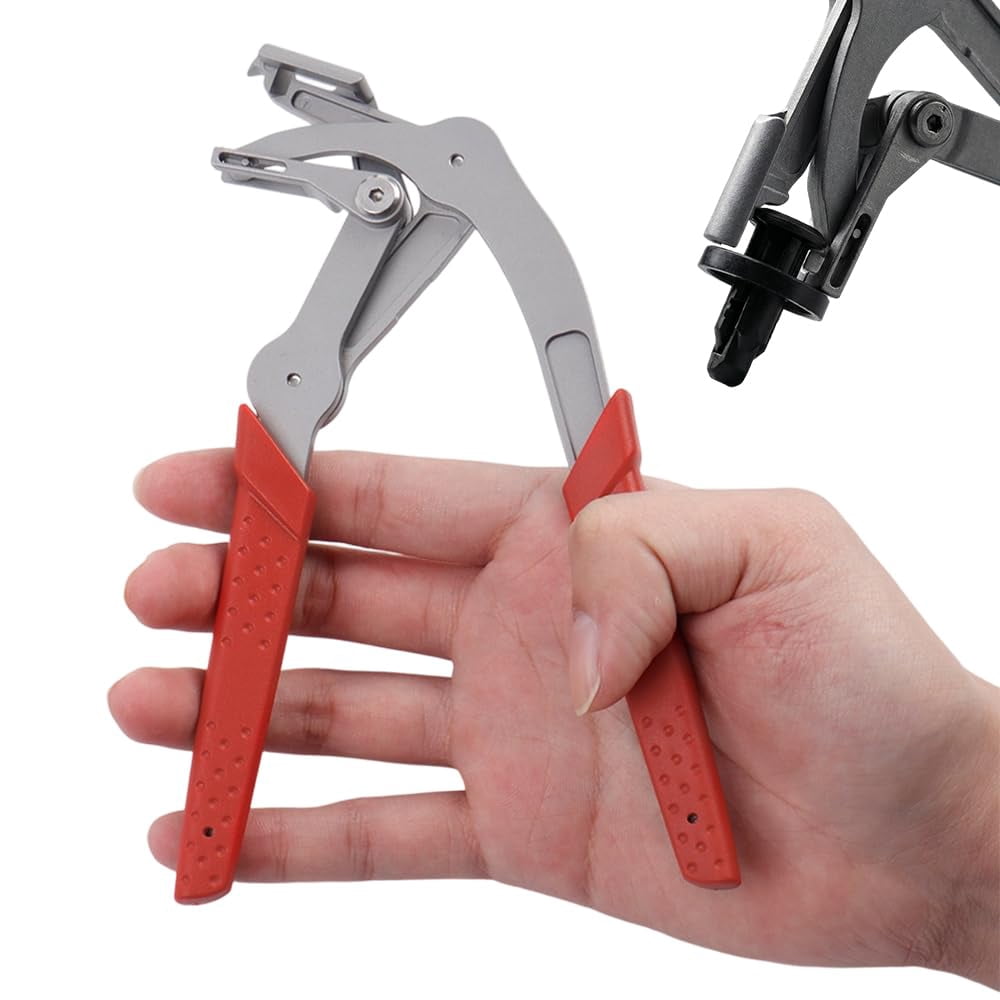 Automotive Clip Removal Tool & Trim Removal Pliers, Multi-Functional Heavy Duty Car Fastener Remover for Door Panels, Trim Clips, Rivets & Interior Panels