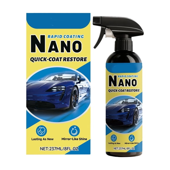 Automotive Coating Spray 8 Ounce Nano Ceramic Protectant For Car Paint Glass Plastic Surfaces Water Repellent Shine Enhancement