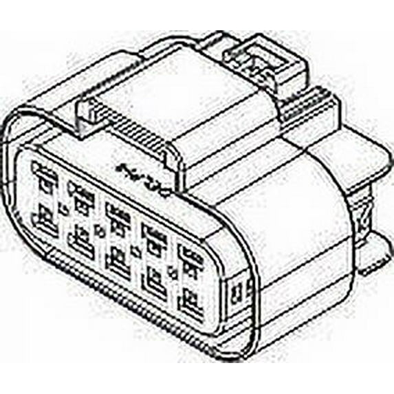 Automotive Connectors 10P FEMALE BLK CONN 280 SERIES 25 AMPS (1 piece)