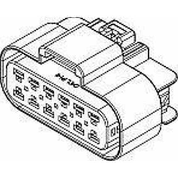 Automotive Connectors 12P FEM BLK CONN GT 280 SERIES 25AMPS (5 pieces)
