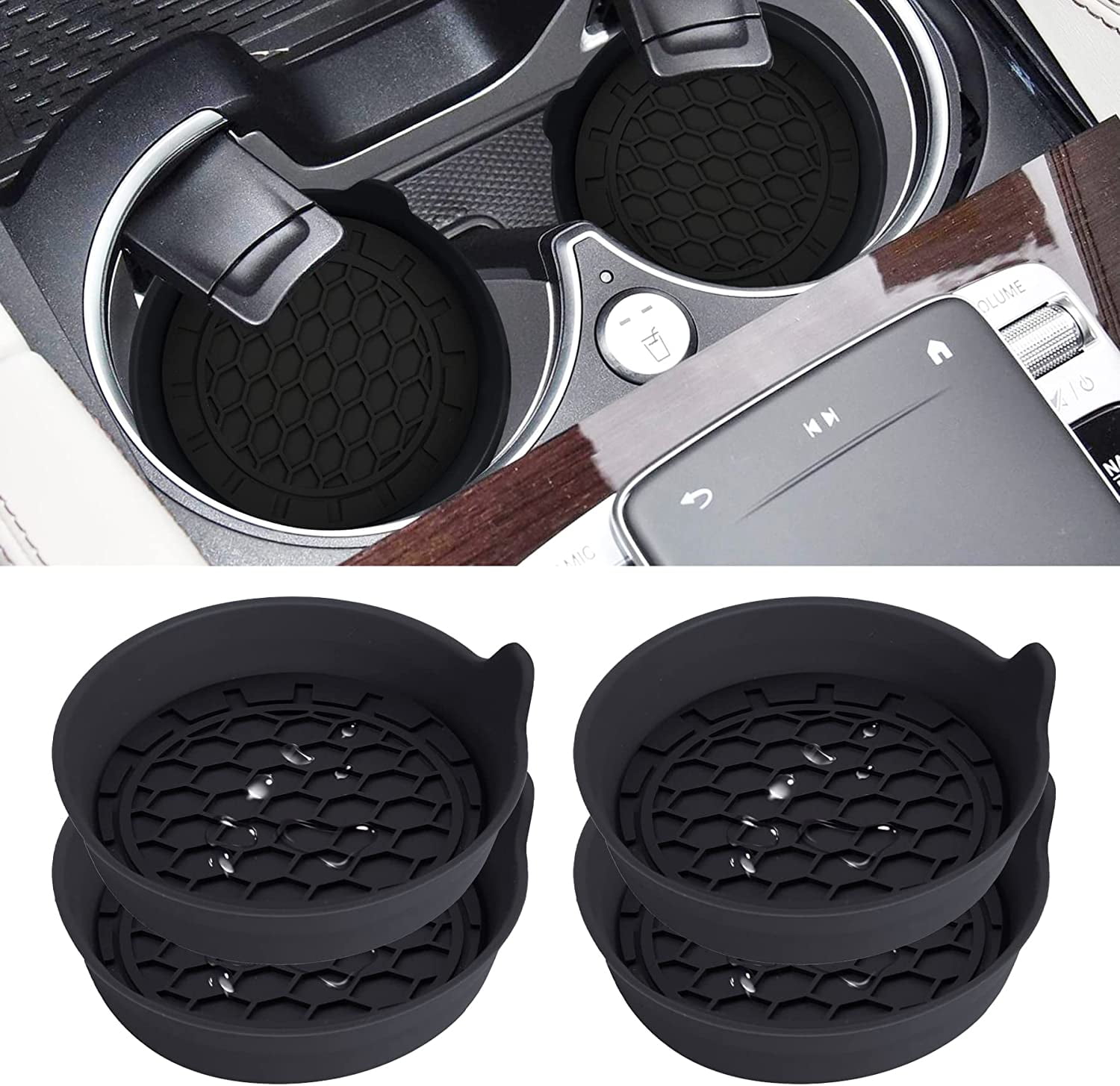 Automotive Cup Holders Universal Car Cup Coaster Waterproof NonSlip