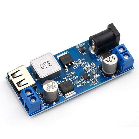 Automotive DCDC BuckConverters Module 24V To 5V 5A Output Short Circuits Protections USB Charging Compatibility