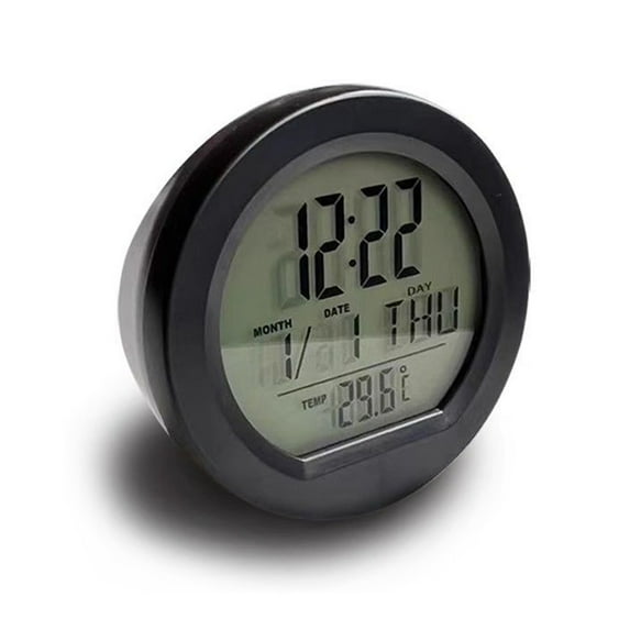 Automotive Dashboard Mount Adhesive Round Clock Digital Clock