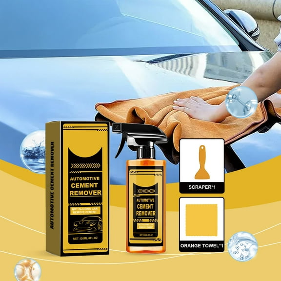 Automotive Degreaser & Paint Protection Spray 120ml – Removes Cement, Tar, Oil, Road Grime, Safe on Paint, Heavy-Duty Pollution & Stain Remover for Car Exteriors