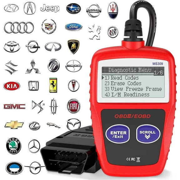Automotive Diagnostic Tool with Code Reader Red