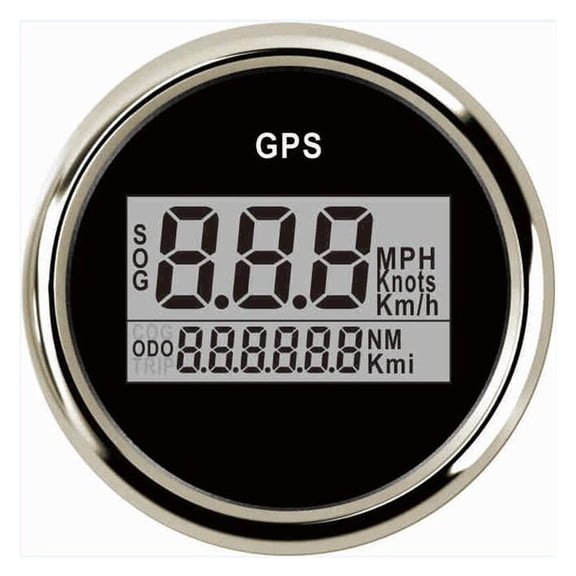 Automotive Digital GPS Speedometers 0-999Km/H Mph Knots Odometers Boat Speed Indicators Red Backlight 52mm 9-32vdc