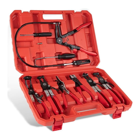 Automotive Disconnect Tool Kit, High-Carbon Steel, 60 Angled Connector Separator, Hose Clamp Pliers, Trim Clip Removal, Wire Terminal Remover for Auto Repair