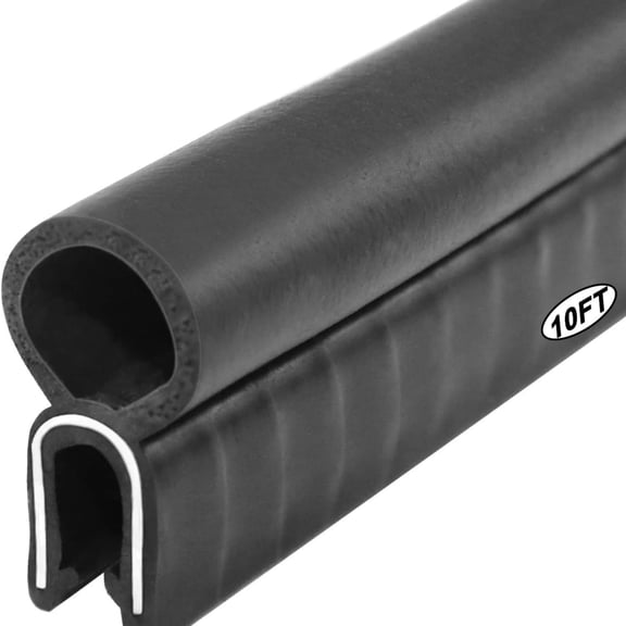 Automotive Door Weather Stripping 41Ft Car Door Rubber Edge Trim Seal Strip Gasket with Top Car Door Seal Strip for Bus Camper Boat RV Truck Doors Home Applications