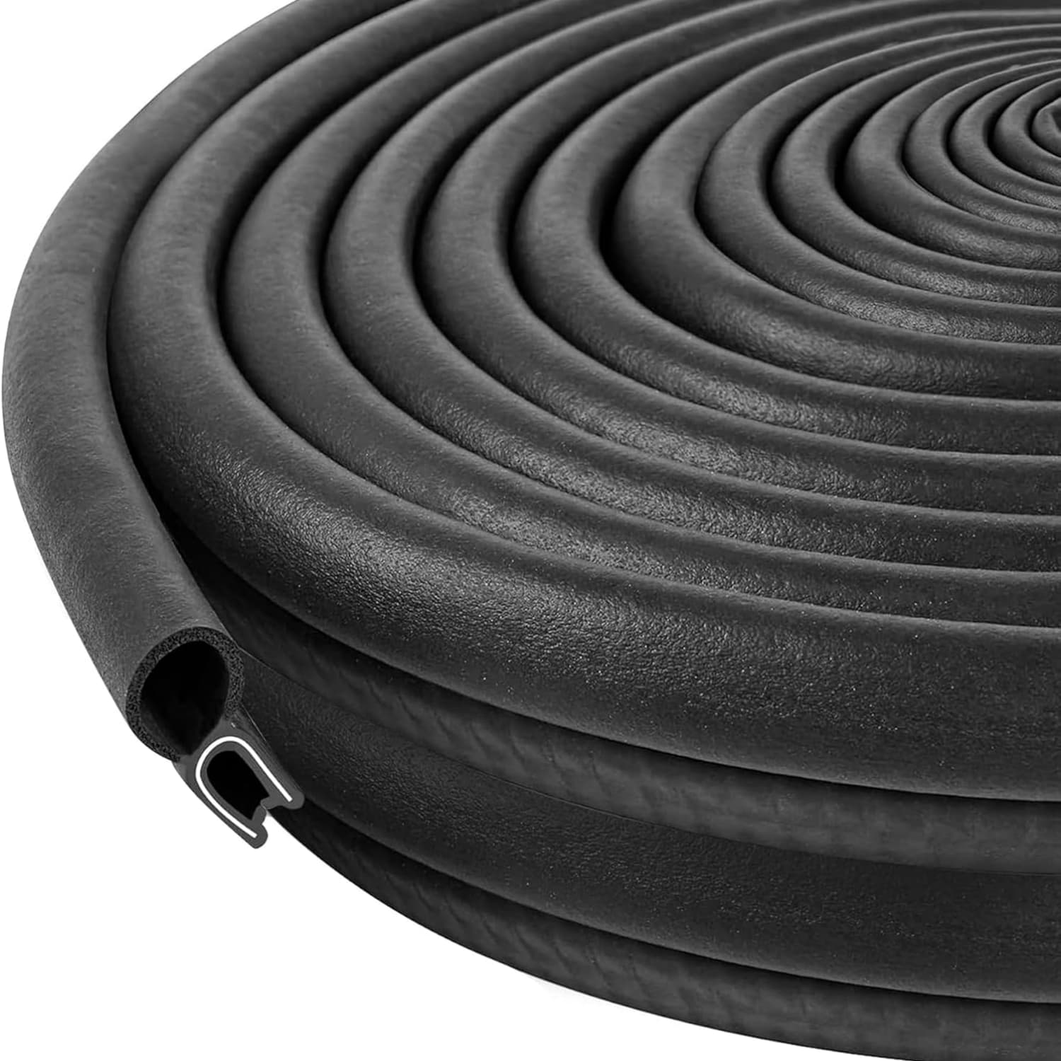 Automotive Door Weather Stripping 70Ft Car Door Rubber Edge Trim Seal Strip Gasket with Top Bulb Easy to Install for Car Bus Camper Boat RV Truck Doors and Home Applications