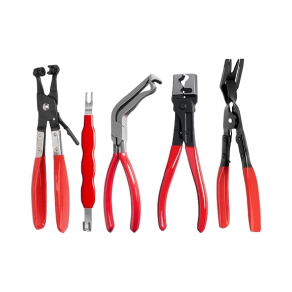 Automotive Electrical Disconnect Pliers Kit, High-Carbon Steel 60° Angled Connector Separator, Hose Clamp Pliers, Trim Clip Removal Tools, Plug Release & Wire Terminal Remover for Auto Repair