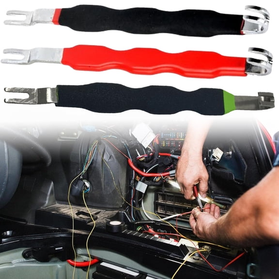 Automotive Electrical Terminal Connector Separator Removal Tool, Universal Plug Connector Remover for Cars, Multifunction Electrical Disconnect Tool for Most Vehicle Wiring Systems(3Pcs,Multicolor)