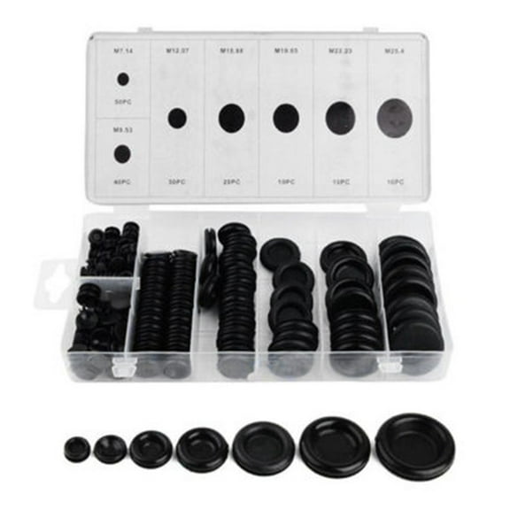 Automotive Electrical Wiring Grommets Set With 170 Assorted Rubber Pieces