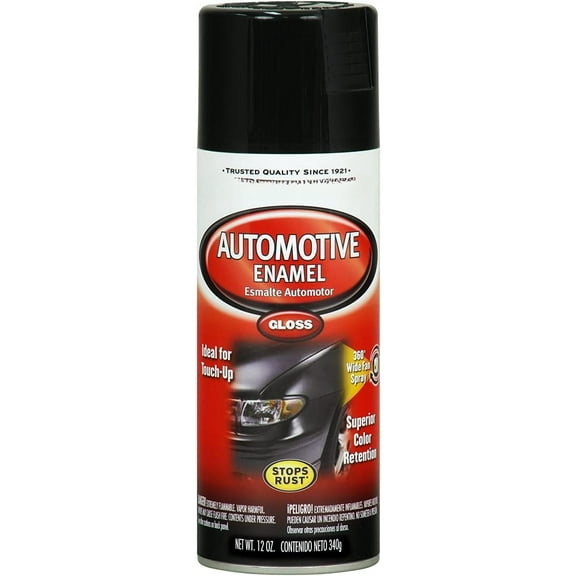 Automotive Enamel Spray Paint, Gloss Black