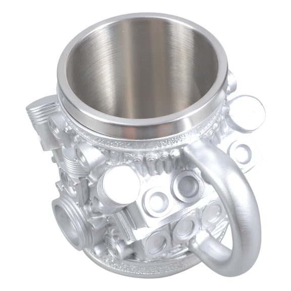 Automotive Engine Pattern Coffee Cup Stainless Steel Inner Layer Drinking Mug Mechanical Theme Drinkware for Home