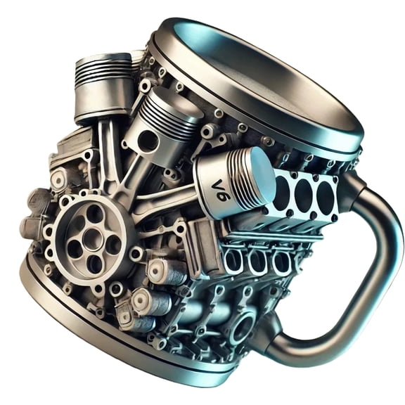 Automotive Engine Pattern Coffee Cup Stainless Steel Inner Layer Mug for Home