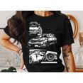 Automotive Enthusiast TShirt, Black and White Car Illustrations, Tuner