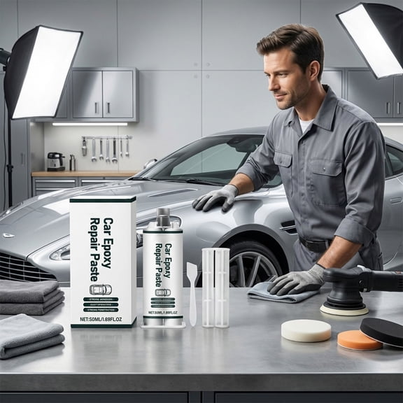 Automotive Epoxy Paste, Kadlawus Strong Adhesion Epoxy Repair Paste for Cars, Convenient Automotive Specific Adhesive for Chips and Structural Repairs, Fast Curing Professional Grade Bonding Glue
