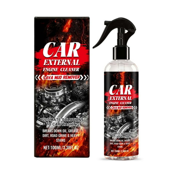 Automotive Exterior Cleaner Spray | Engine & Wheel Degreaser | Mud, Oil, Grease Removal | 100ml | Portable | Fast Cleaning Solution | Heavy Stain Eliminator