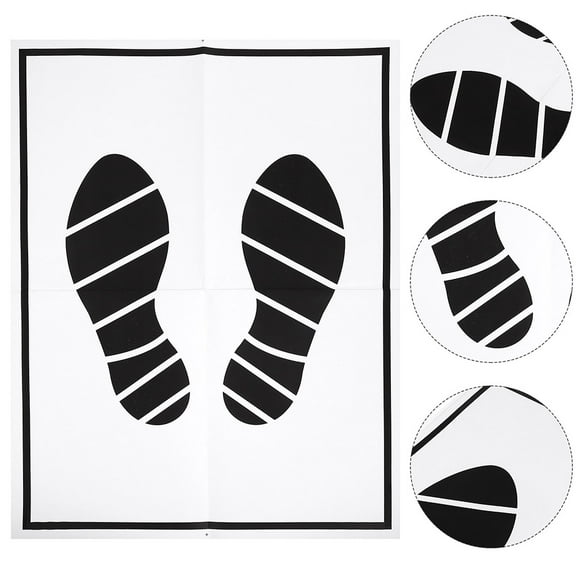 ETEREAUTY Paper Floor Mats Black and White for Car Owners 60pcs 19.7x15.0in