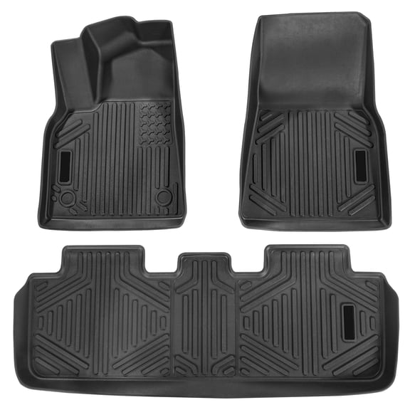 Automotive Floor Mats Fits for Tesla Model Y 2021-2024 3 pcs TPE Liners