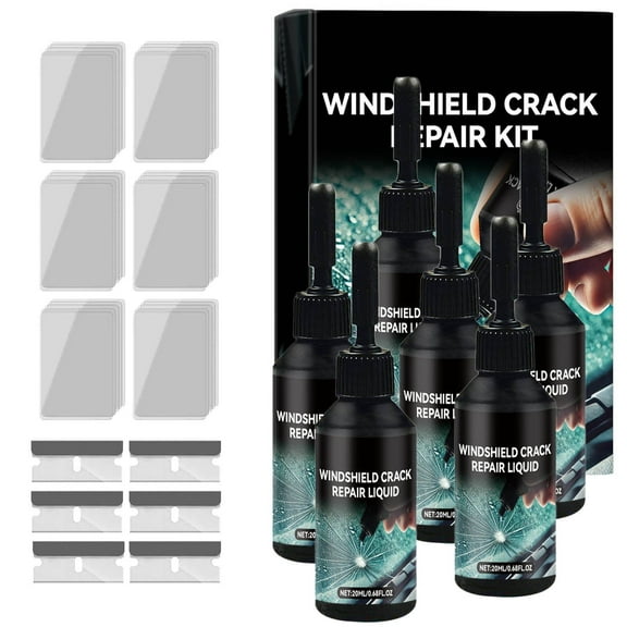 Automotive Front Windshield Repair Liquid, 20ml Crack and Chip Repair Kit for Clear Vision, Easy-to-Use Glass Repair Solution for Safe Travel, Restores Windshield Strength and Integrity