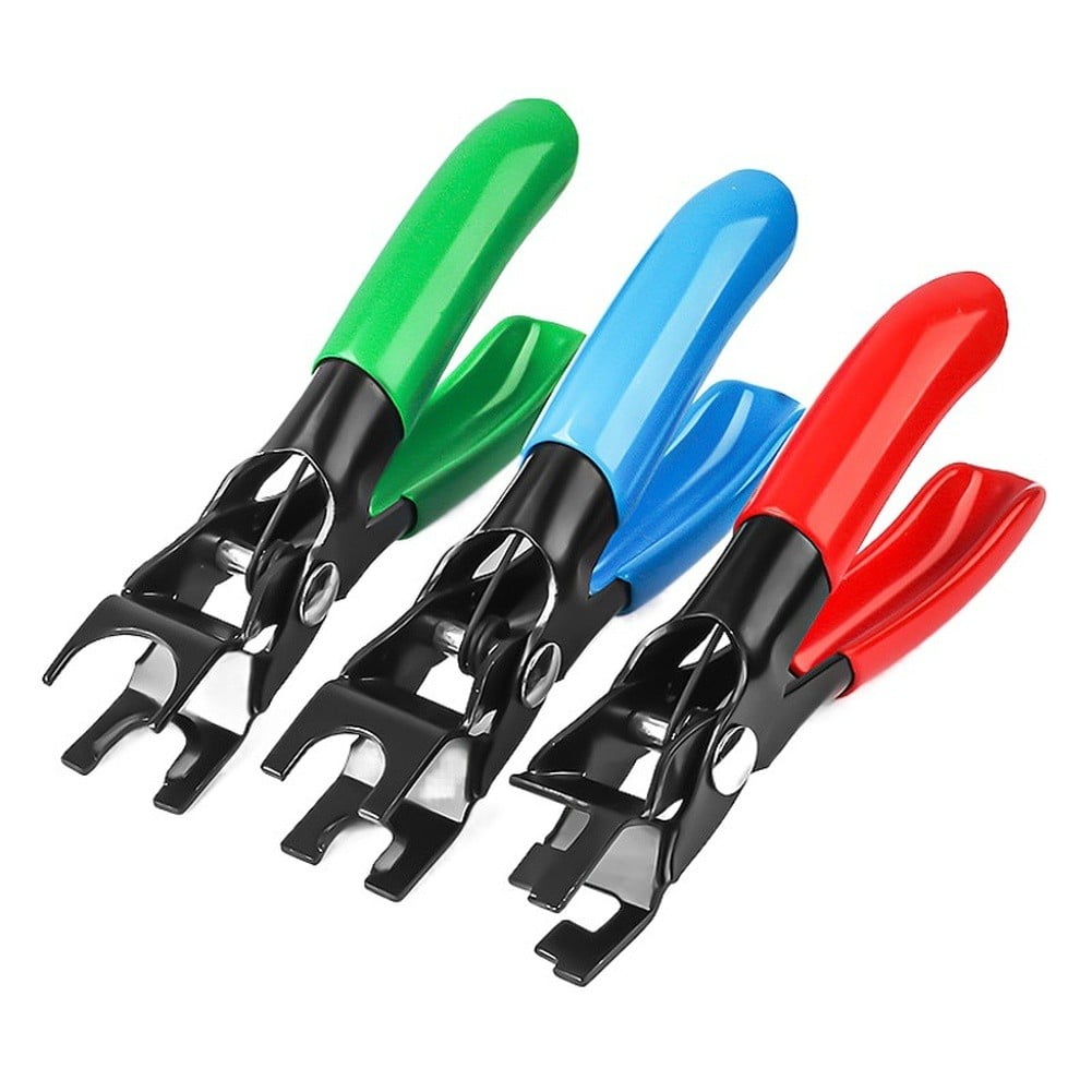 Automotive Fuel Line Disconnect Pliers 3Pc Set Alloy Forged Quick Release Hose Alloy Green Red Bule Easy To Use High Quality