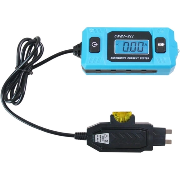 Automotive Fuse Current Tester, Current Detector/Leakage /Fault Detection, 20A 48V Car Relay Fuse Blade Checker With LCD Display For Car