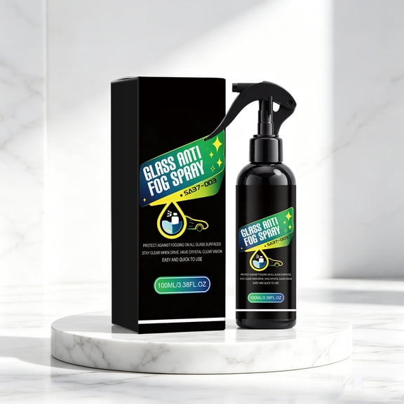 Automotive Glass Defogging Spray, 3.38 Fl Oz, Plastic, For Home Or Vehicle Care, Portable Care And Maintenance Product