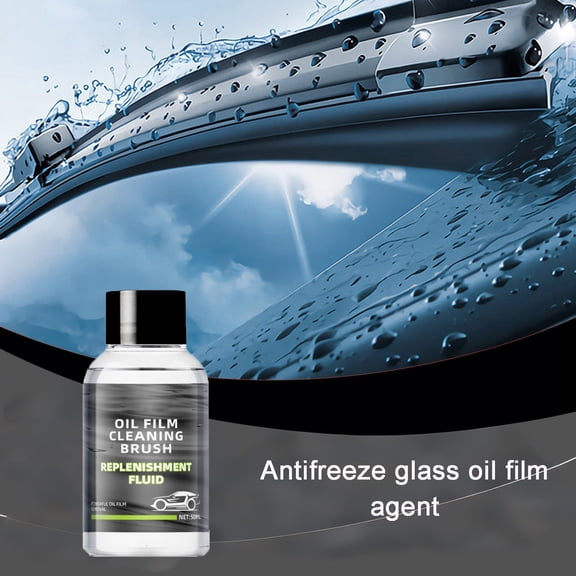 Automotive Glass Oil Film Remover 50ML, Windshield Cleaner Supplement Fluid, Anti Fog Water Repellent Glass Treatment for Car Windows Mirrors Windshields, Improves Visibility and Driving Safety