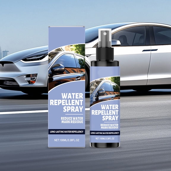 Automotive Glass Water Repellent Spray, Hydrophobic Coating for Windshield Windows, Improves Rain Beading and Visibility, Long-Lasting Protection