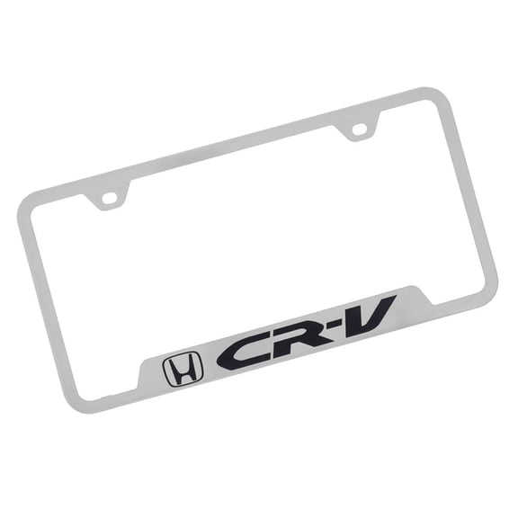 Automotive Gold CR-V Laser Etched Brushed Cut-Out License Plate Frame