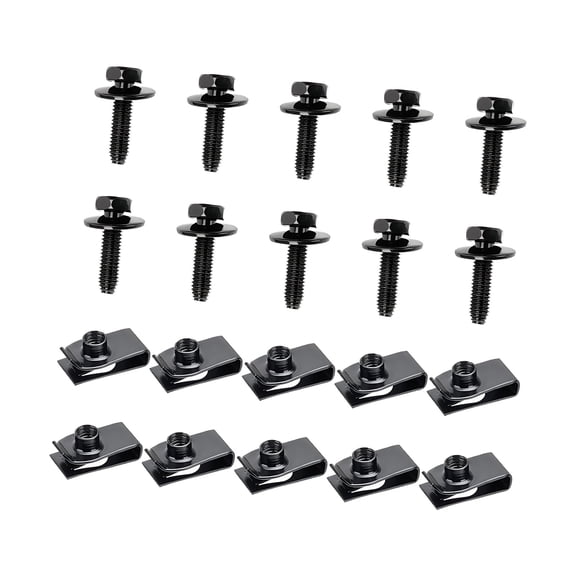 Automotive Grade Bolt Mudguard Mounting Set Heavy Duty Metal Construction Corrosions Resistant Fastening Systems