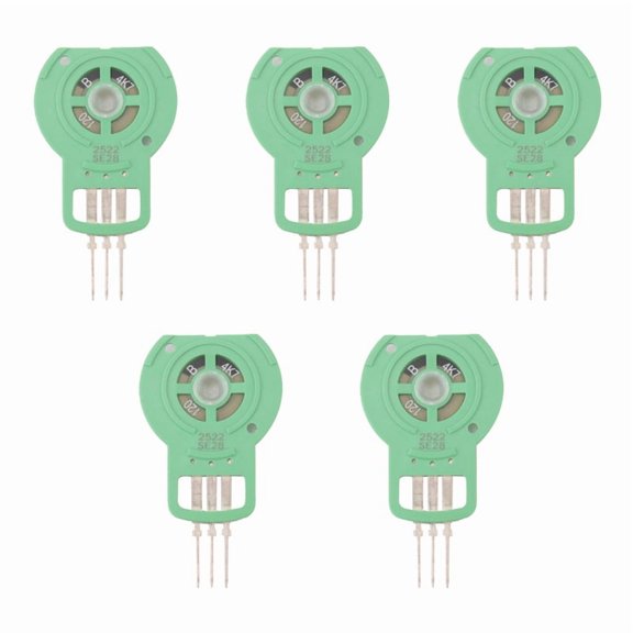 Automotive HVAC Resistance Sensor 4.7K, 5-Pack, FP01-WDK02 Model, 120-Degree, Plastic + Metal, Green