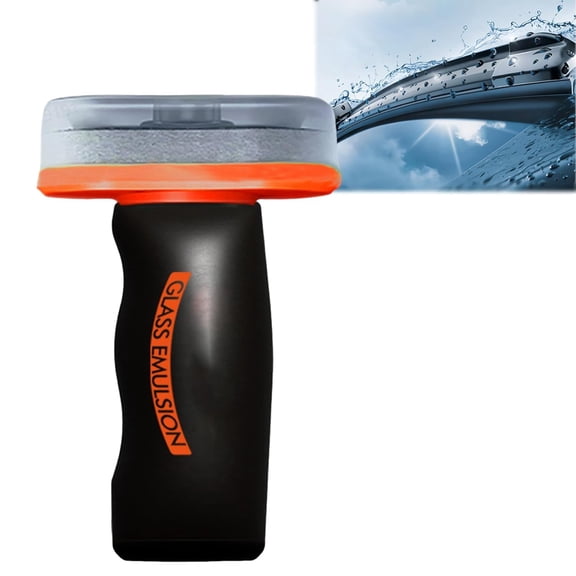 Automotive Handheld Oil Film Cream, Car Window Oil Film Cleaner with Applicator Brush, 100ml Fast Cleaning Solution for Auto Glass Maintenance