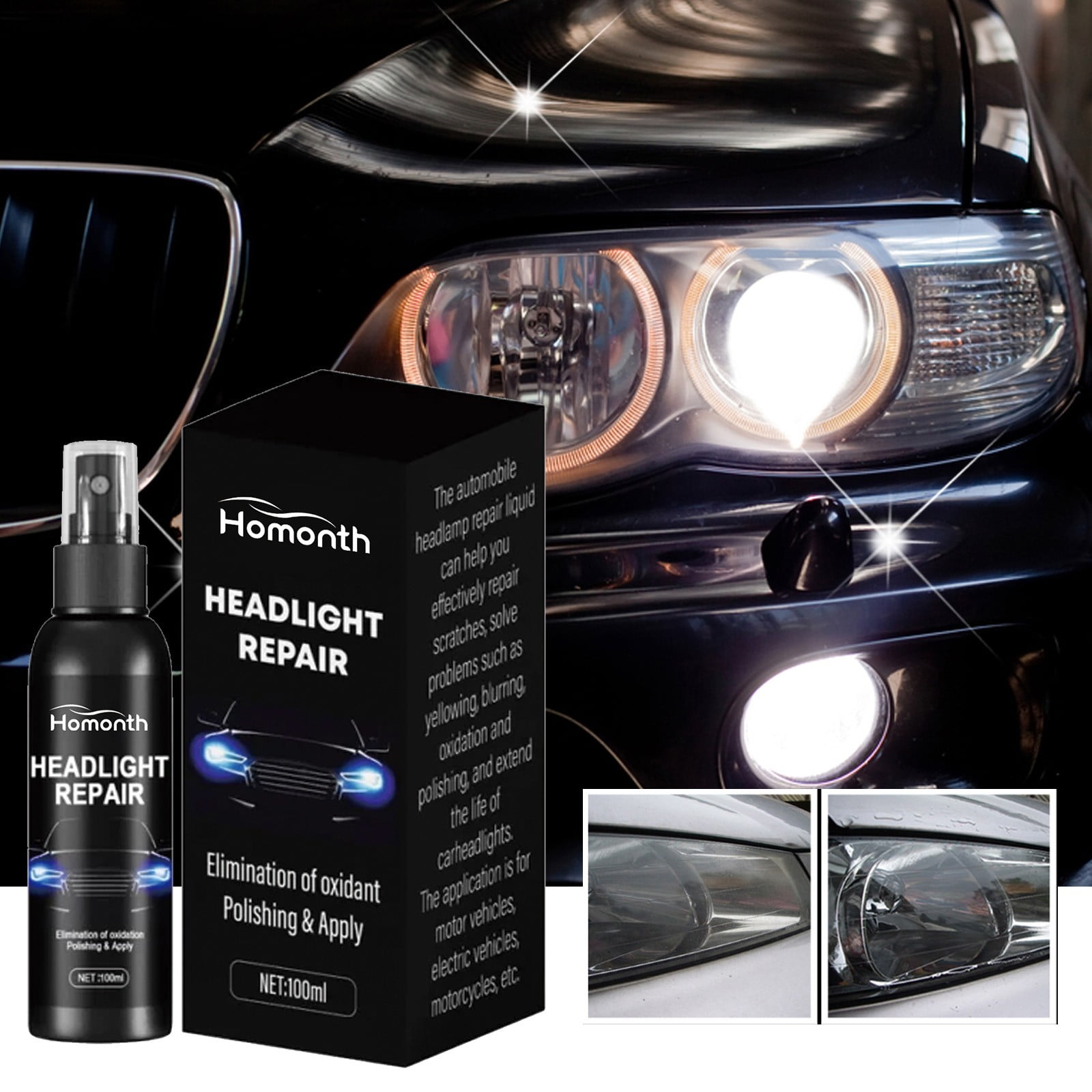 Automotive Headlamp Renovate Fluid Headlight Yellowing Aging And