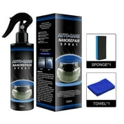 Automotive Headlamp Restoration Fluid, Car Headlight Restore and Cleaner, Keep Clear Headlight Coating Headlight Cleaner Spray, 180ml+10ml